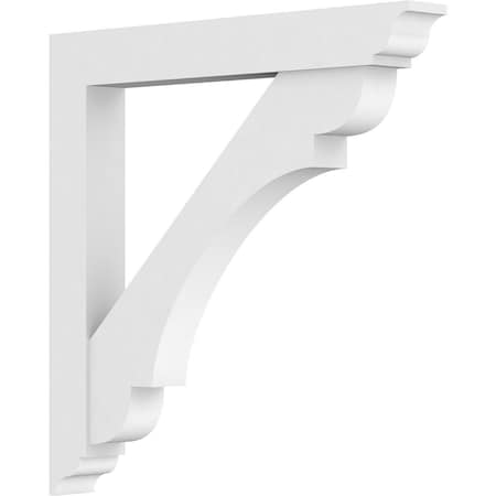 Ekena Millwork Standard Olympic Architectural Grade PVC Bracket with Traditional Ends, 3"W x 30"D x 30"H BKTP03X30X30OLY01